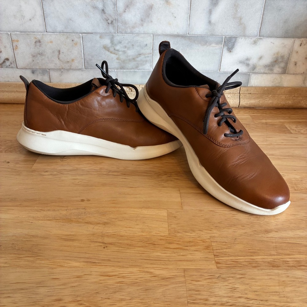 Cole Haan GrandPro Rally Laser Cut Sneakers Mens 10 Brown Leather Grand 360